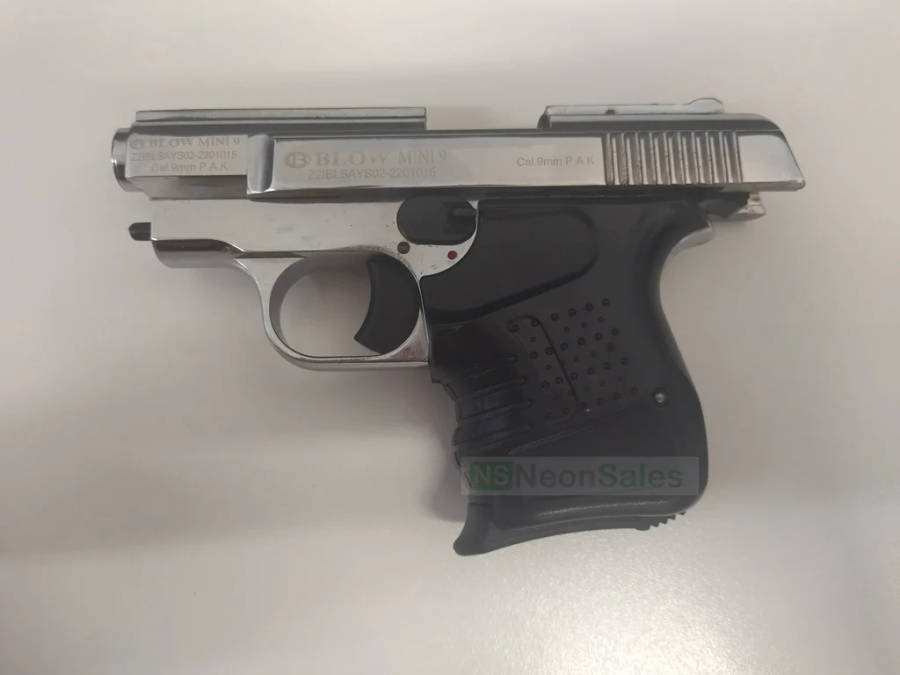 Blow Mini 9 Shiny Chrome-Blank/pepper Gun 9mm