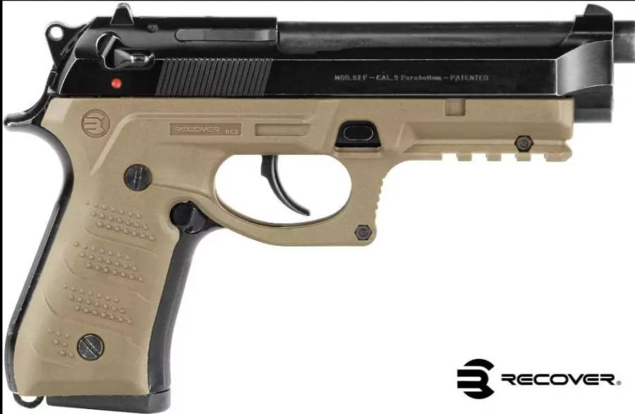 RECOVER BERETTA 92/M9 GRIP AND RAIL SYSTEM TAN BC2T