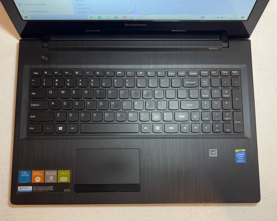 Lenovo G50-70 Model 20351 Notebook PC | Intel Core i3-4010U CPU @ 1.70GHz | 8GB DDR3 RAM | 500GB ...
