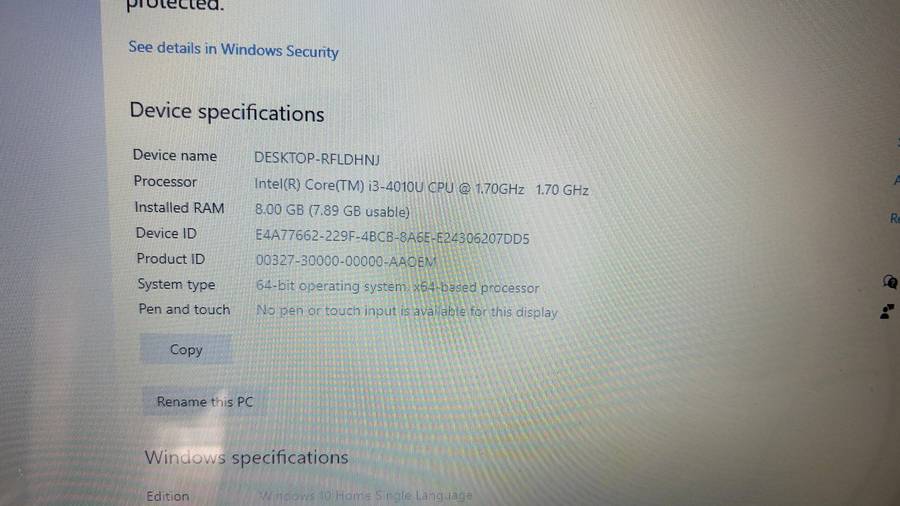 Lenovo G50-70 Model 20351 Notebook PC | Intel Core i3-4010U CPU @ 1.70GHz | 8GB DDR3 RAM | 500GB ...