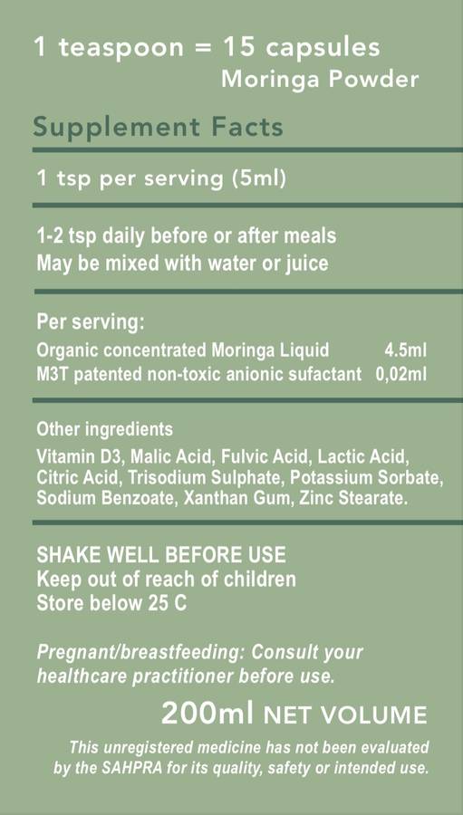 Ultimate Moringa Liquid Concentrate 200ml (3 Pack)