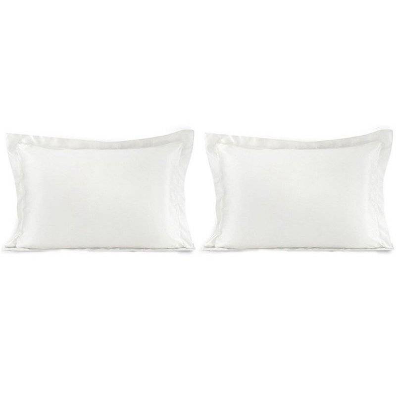 Nordik Beauty White Luxury Satin Silk Pillowcases - Set of 2