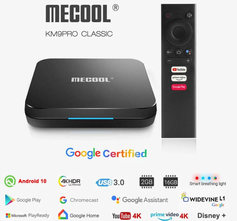 Mecool KM9 Pro Smart Voice Control TV Box Google Certified