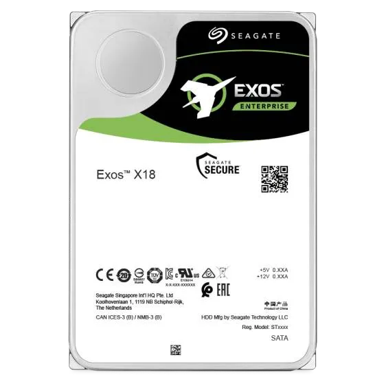Seagate Exos X18 12TB HDD - 3.5" SATA