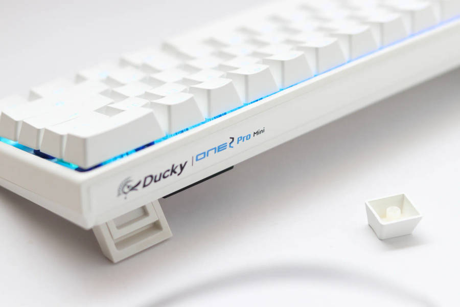 Ducky One 2 Pro Keyboard - 60% in White with Cherry Red Switches