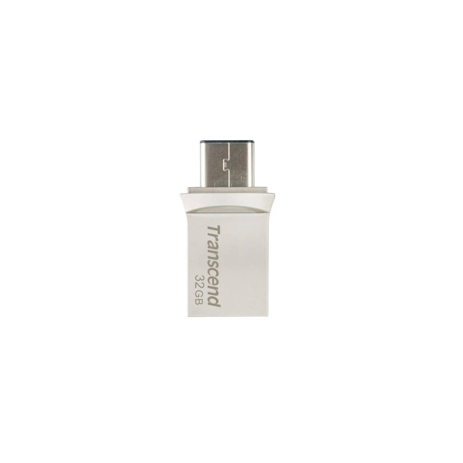 Transcend 128GB JetFlash 890 USB-C &amp; USB 3.1 OTG Flash Drive - Silver