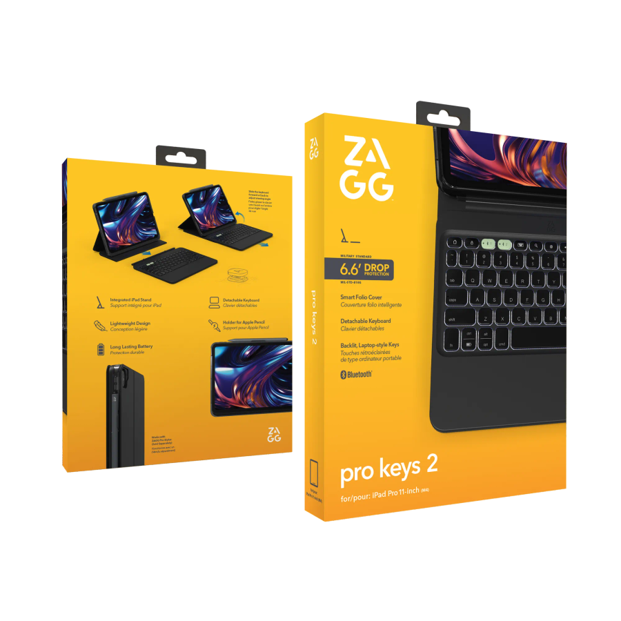 ZAGG-KB-Pro Keys 2-Apple-iPad Pro 11 (M4)-Black-UK