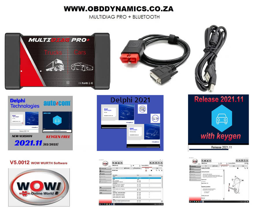 LATEST MULTIDIAG PRO+ WITH AUTOCOM 2021 + DELPHI 2021 AND WOW 5.00.12 SOFTWARE (FOR CARS + TRUCKS)