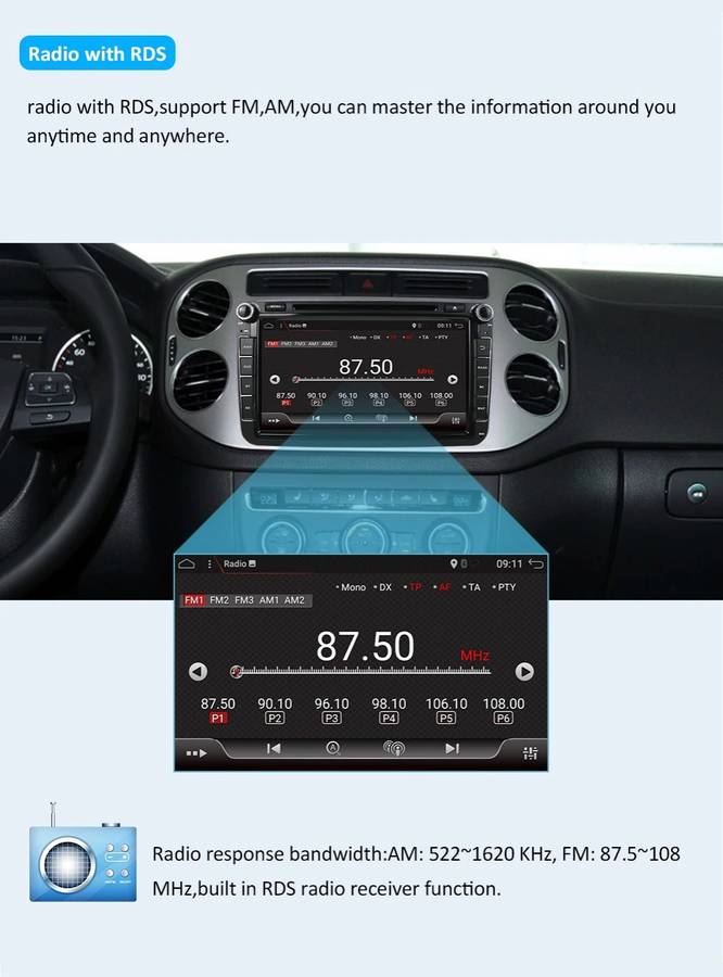 VW 8Inch Android OEM-Replacement Head Unit