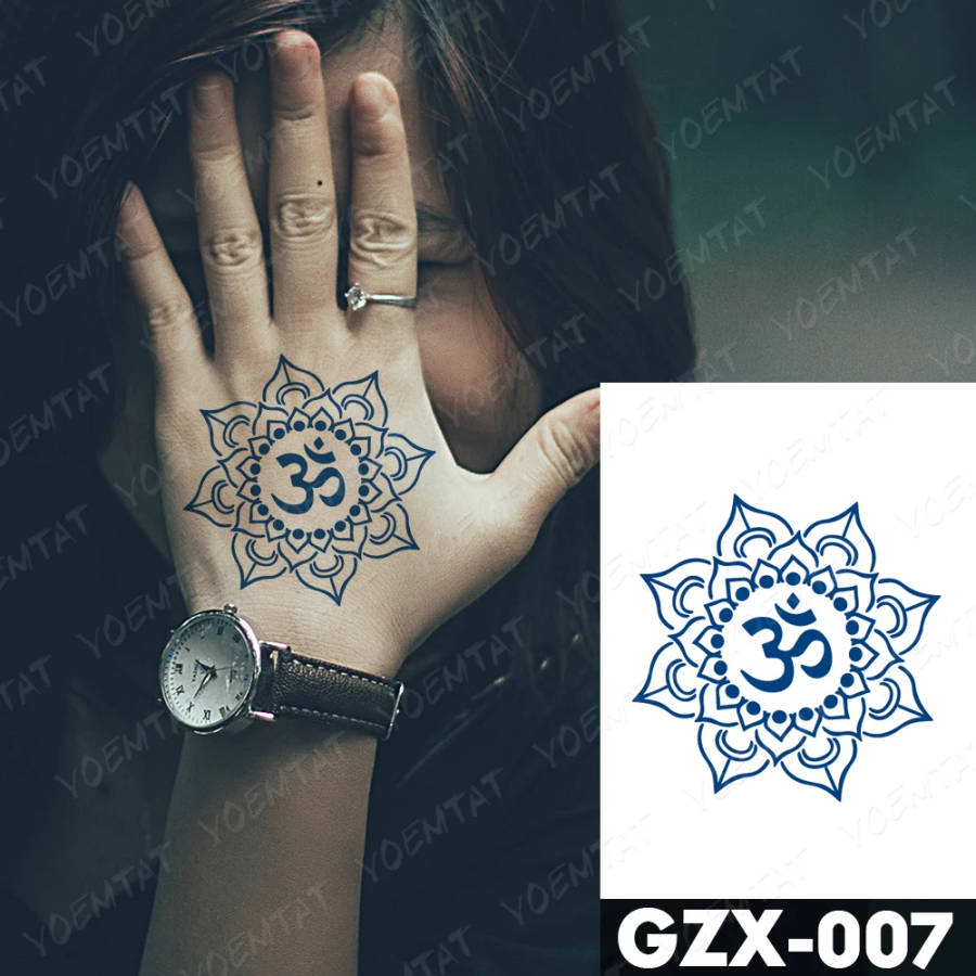 Om Mandala Temporary Tattoo