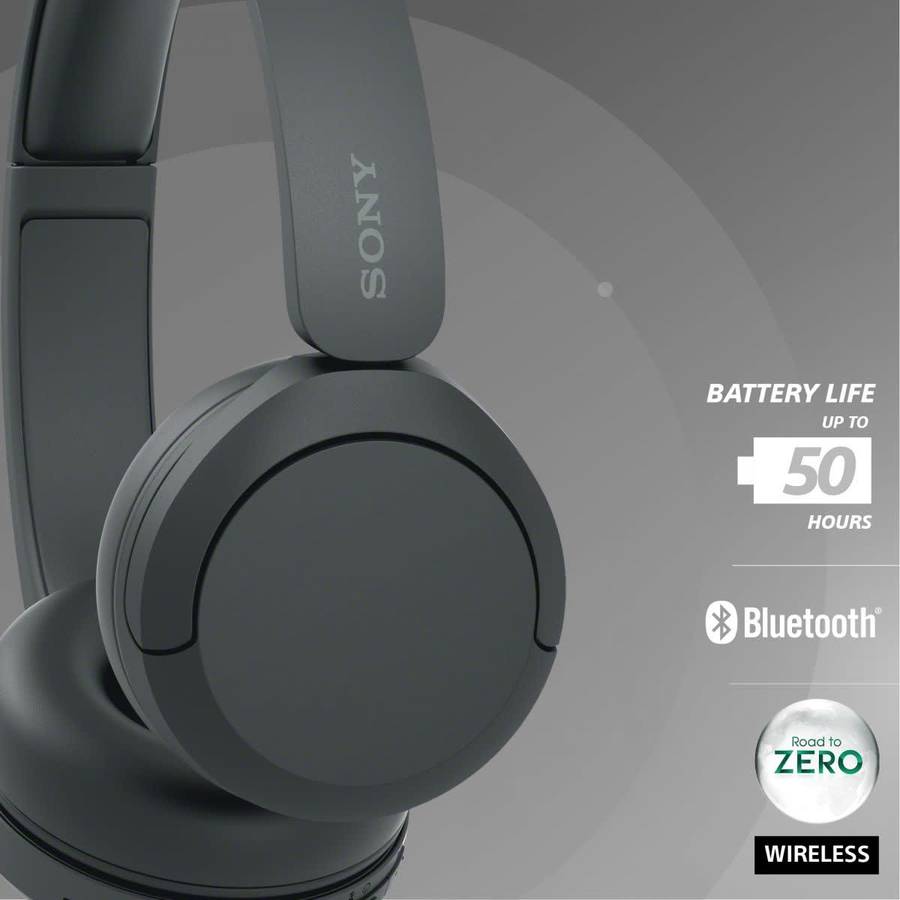 Sony WH-CH520 Wireless Bluetooth On-Ear Headphones - Black