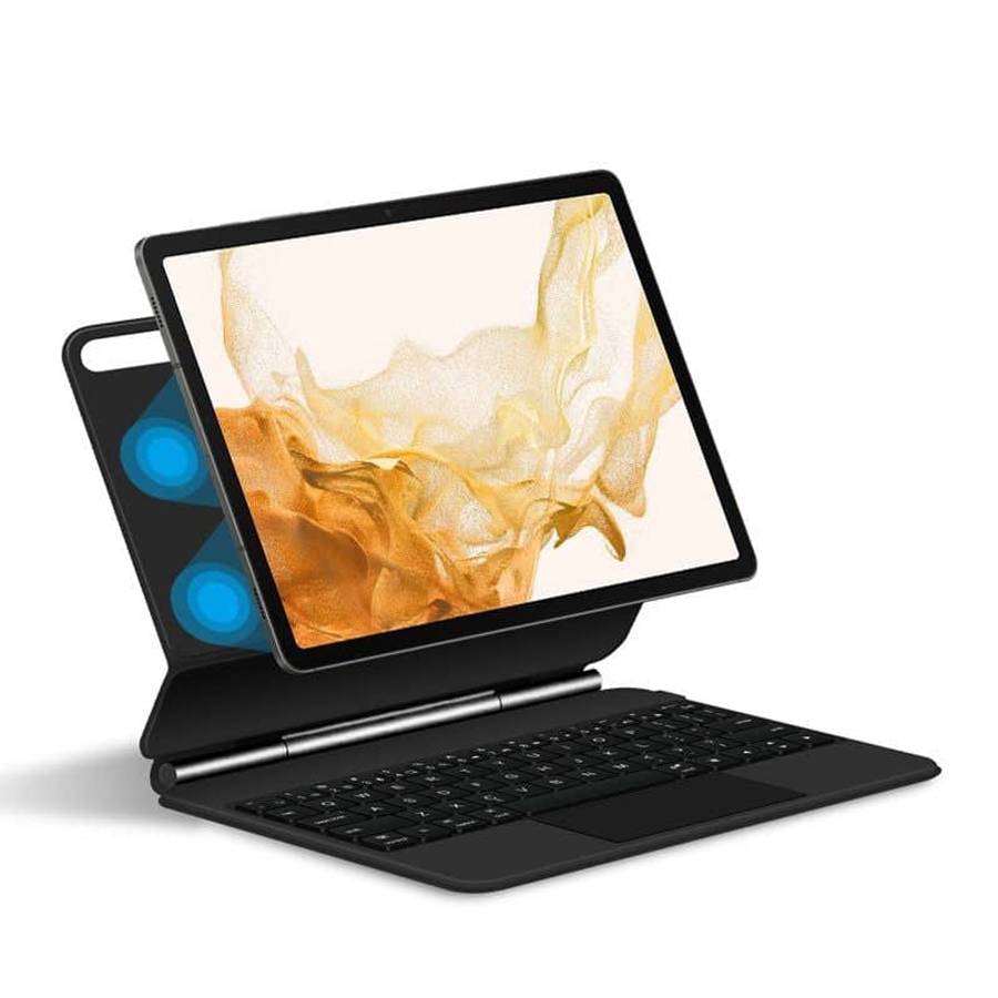 Samsung Galaxy Tab Keyboard Case with Trackpad  S7 FE / S8 Plus / S9 Plus Compatible 12.4"