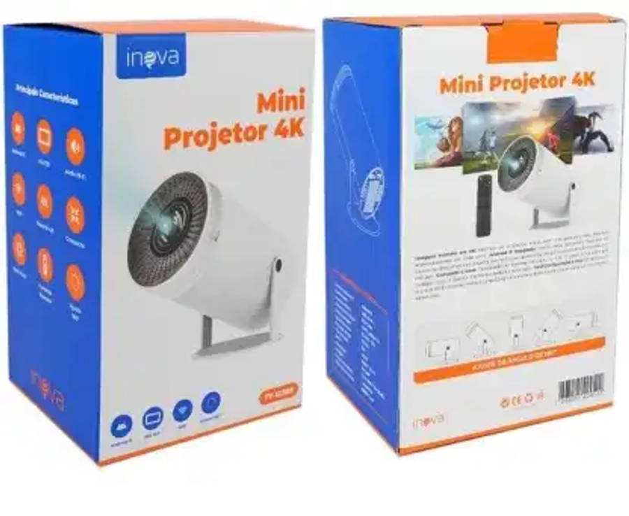 Inova TY-12289 Mini Projector 4K (4000 lm / 1 Speaker / Wireless) Portable Projector  (White)