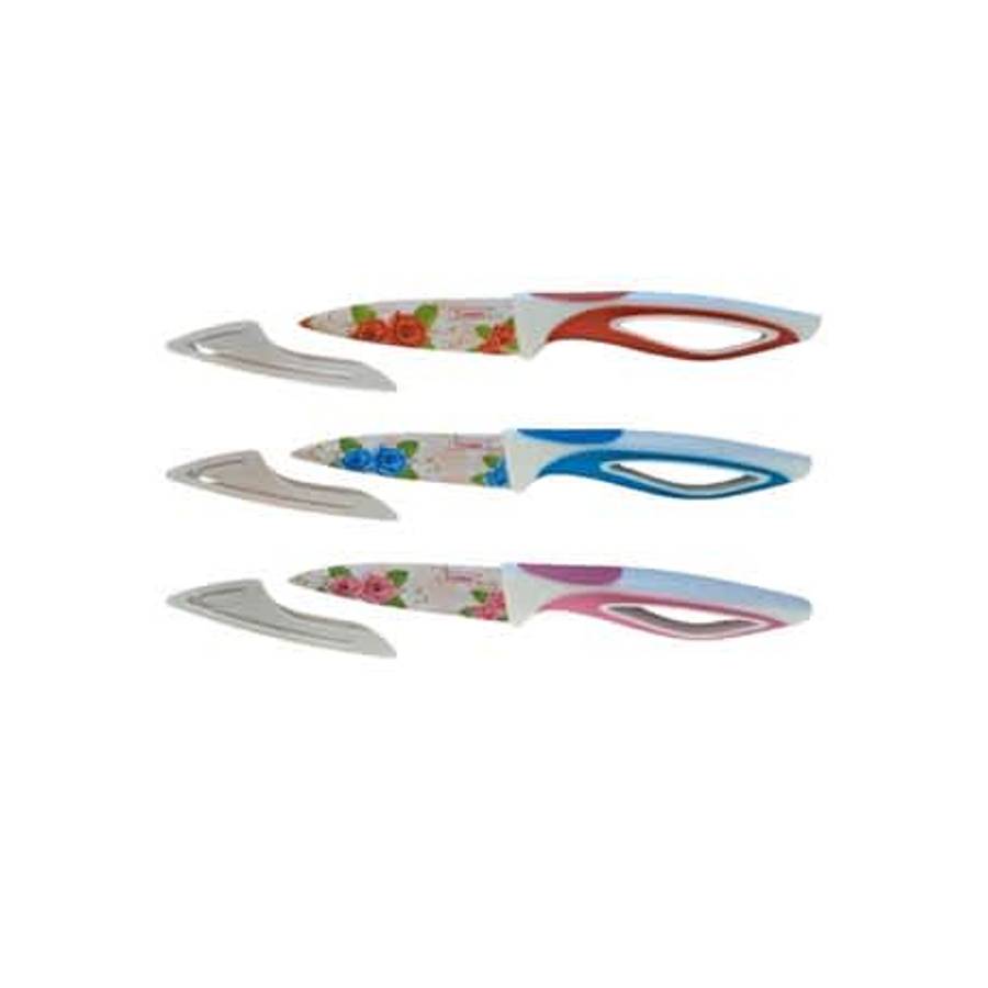 Set of 3 High Quality Kitchen Knives - Non-Stick Coating