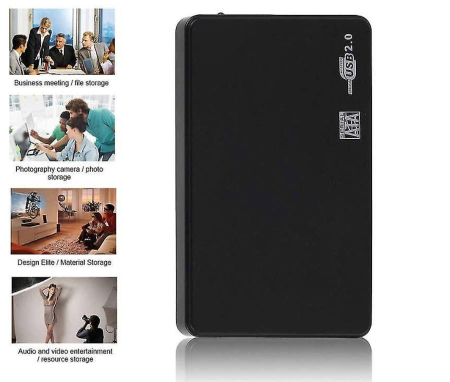 1TB 2.5" Portable External Hard Disk Drive, USB 2.0, 5400RPM
