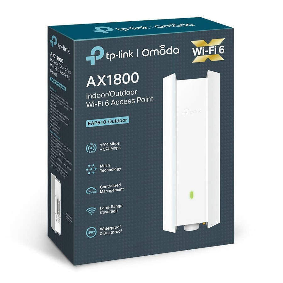 TP-Link EAP610-Outdoor AX1800 WiFi 6 Access Point with Mesh and PoE