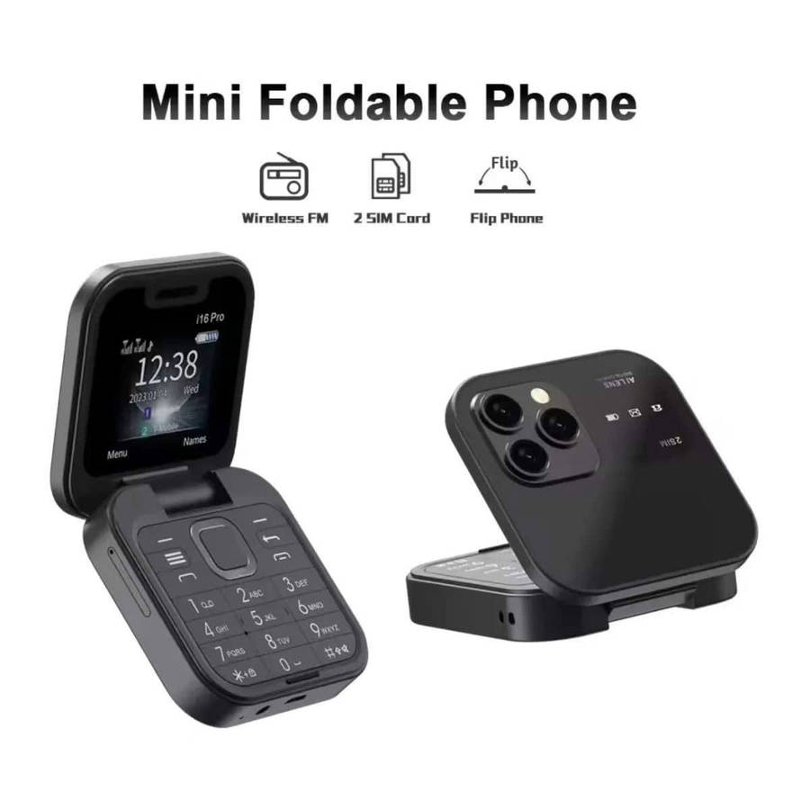 Mini Foldable P9 Pro Mobile Compact Dual SIM 2G Phone
