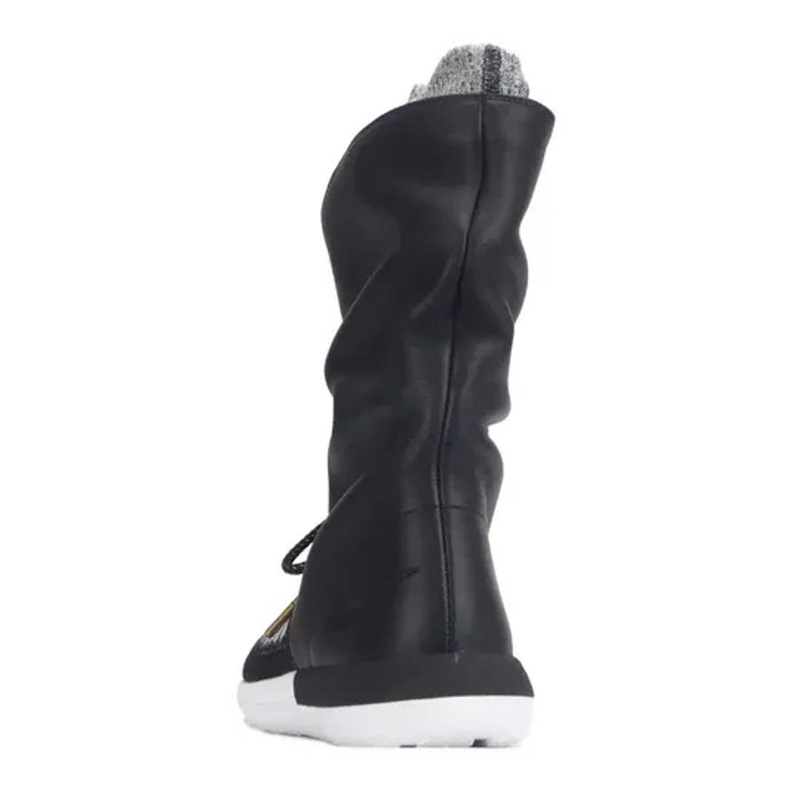 Nike Women's Roshe Two Hi Flyknit  Black/Black/White  UK 3