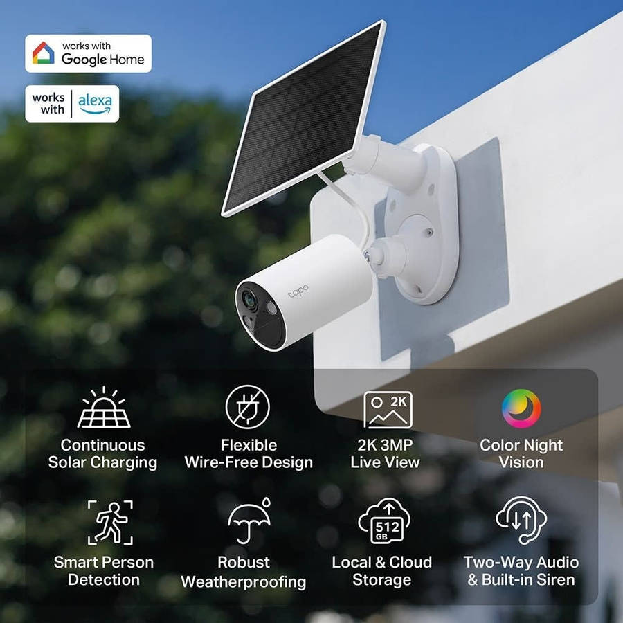 TP-Link Tapo C410(3-pack) Solar-Powered Security Camera Kit