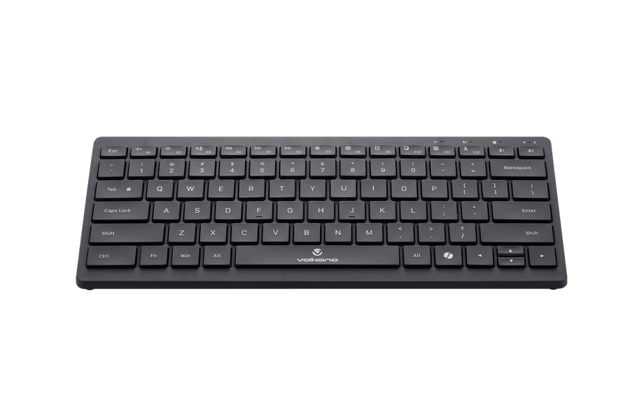 Volkano Galena Series Bluetooth Dual-Device Compact Wireless Keyboard  Black