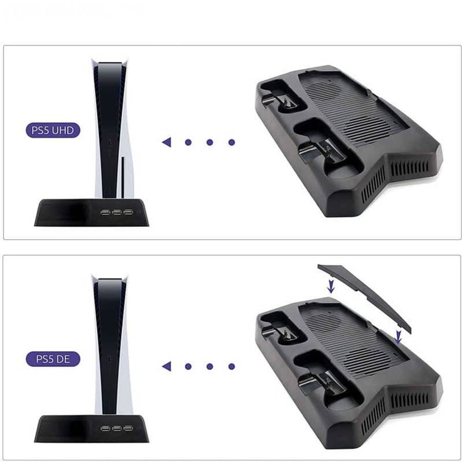 KJH P5-010-2 PS5 Charging Stand with Cooling Fans & Controller Dock