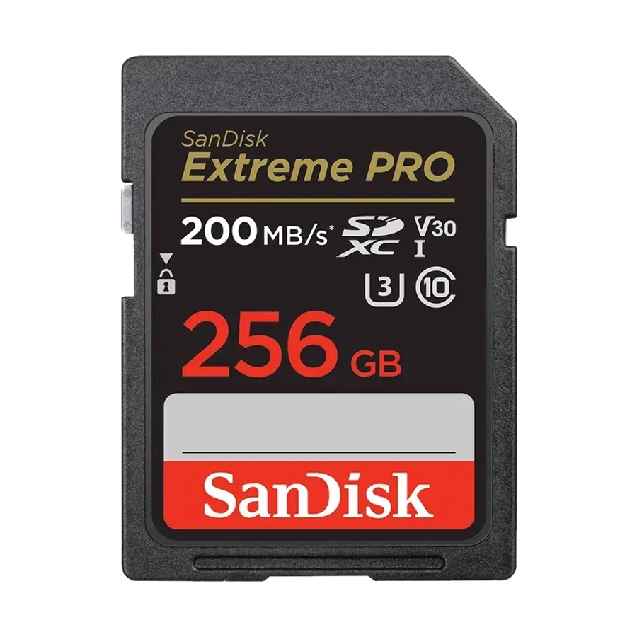 SanDisk 256GB Extreme PRO UHS-I SDXC Memory Card 200MB/s + USB-C Card Reader