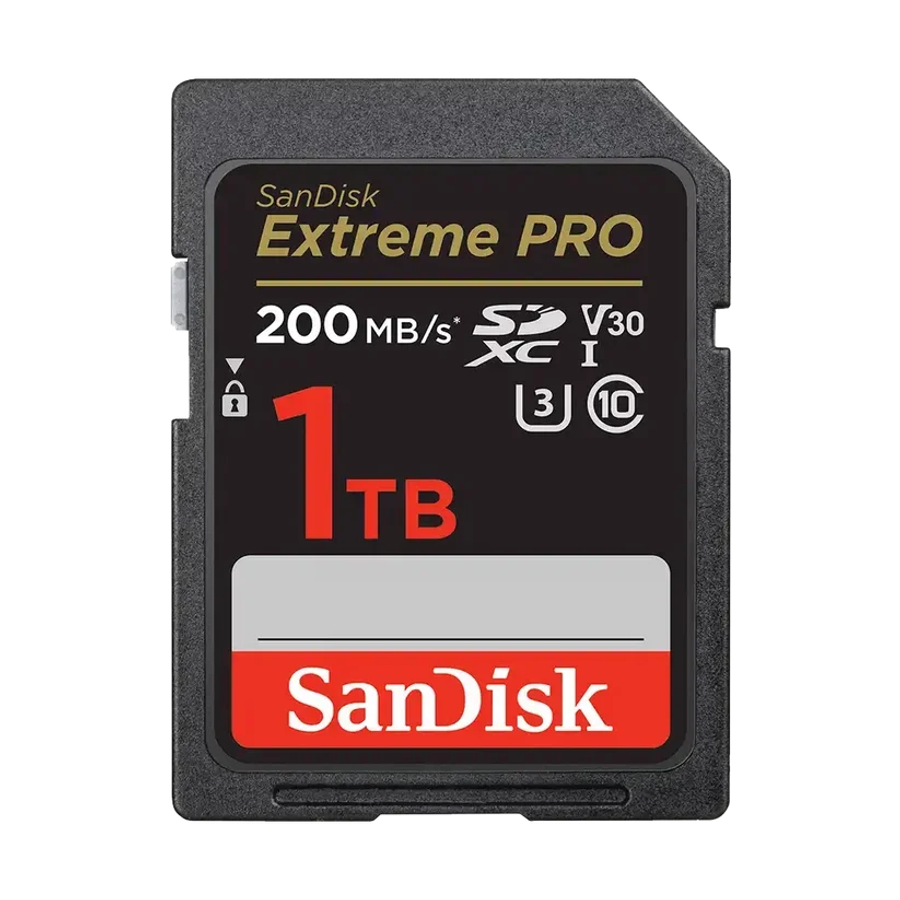 SanDisk 1TB Extreme PRO UHS-I SDXC Memory Card 200MB/s + USB-C Card Reader