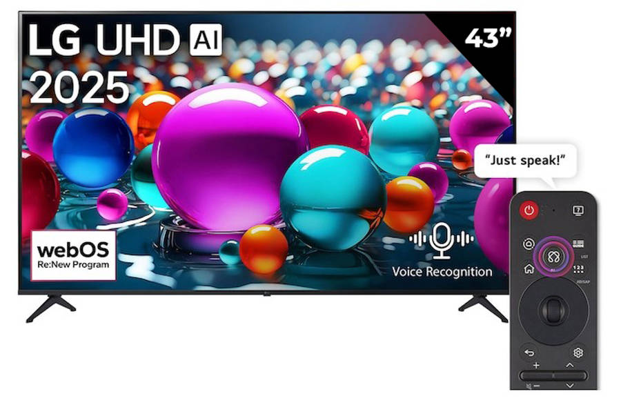 LG 43 inch UHD AI HDR10 webOS25 Smart TV