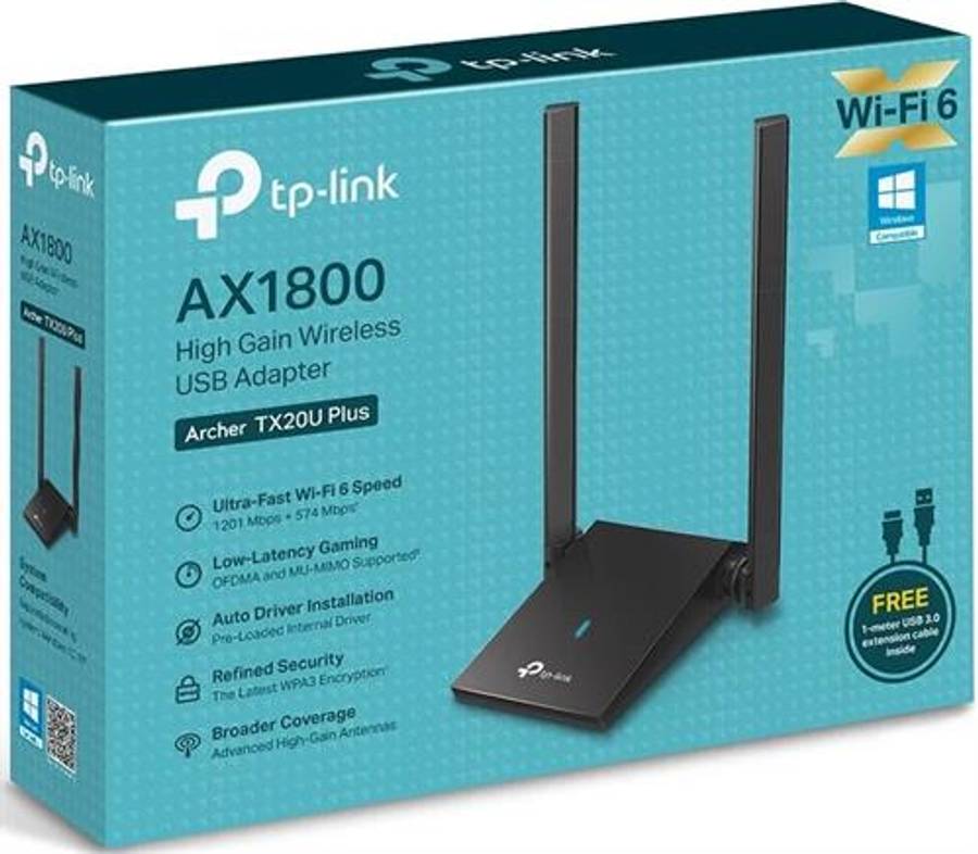 TP Link Archer TX20U Plus High Gain Wifi6 Wireless Adapter