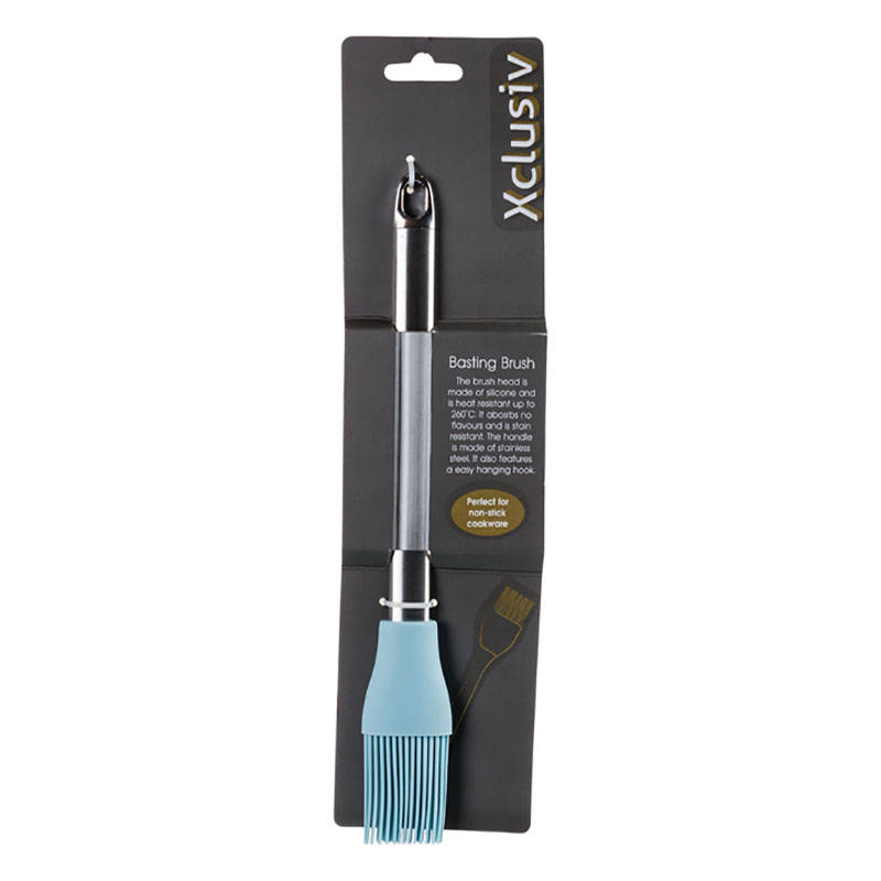 Pastry Brush - Basting - Silicone - Blue & Silver - 3 Pack