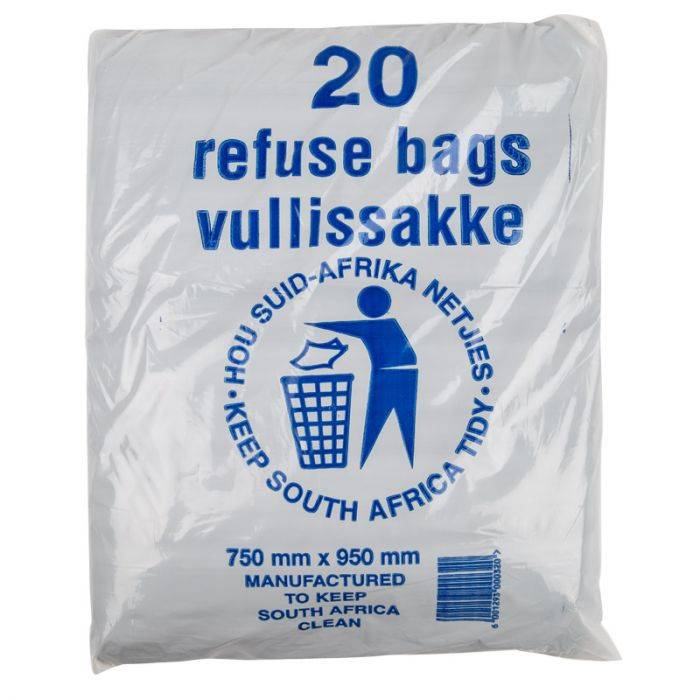 "Refuse Bag Black 28Mic 20 P/Pack - 5 Pack"