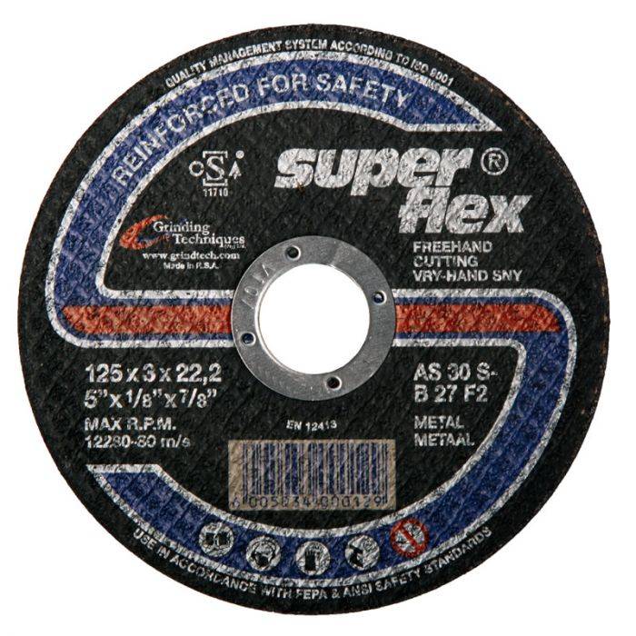 "Superflex - Cutting Disc Steel Flat 125X3X22.2 - 3 Pack"