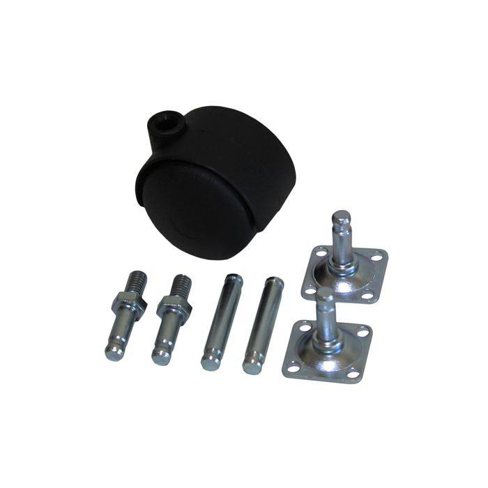 Caslad - Twin Wheel With Fittings 50mm - 2 Pack