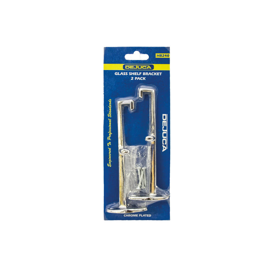 Dejuca - Glass Shelf Brackets - Cp - 2/Card - 2 Pack