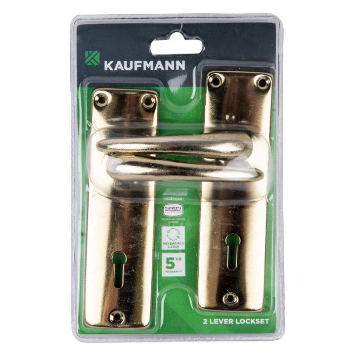 Kaufmann - Lockset 2 Lever Sabs Lock & Bp Handle - 2 Pack