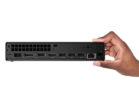 6 USB ports, display ports & expansion slots of the Lenovo ThinkCentre Neo 50q Gen 5 Tiny PC facilitate multitasking.