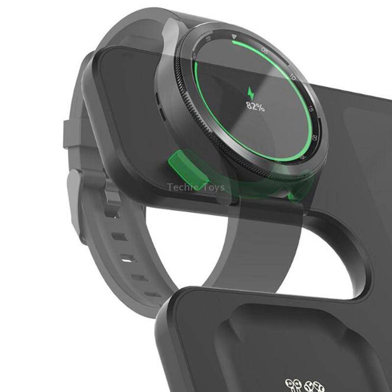 EDCS889 for Samsung Series 3 In 1 Mobile Phone Watch Earphone Wireless Charger(Black)