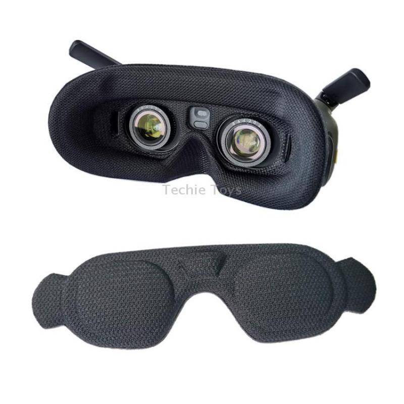 For DJI Goggles 2 Foam Padding Sponge Eye Pad Mask With Lens Cover Black