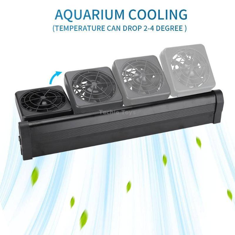 Fish Tank Cooling Fan Cooling Silent Aquarium Fan, Specification: 2 Head EU Plug
