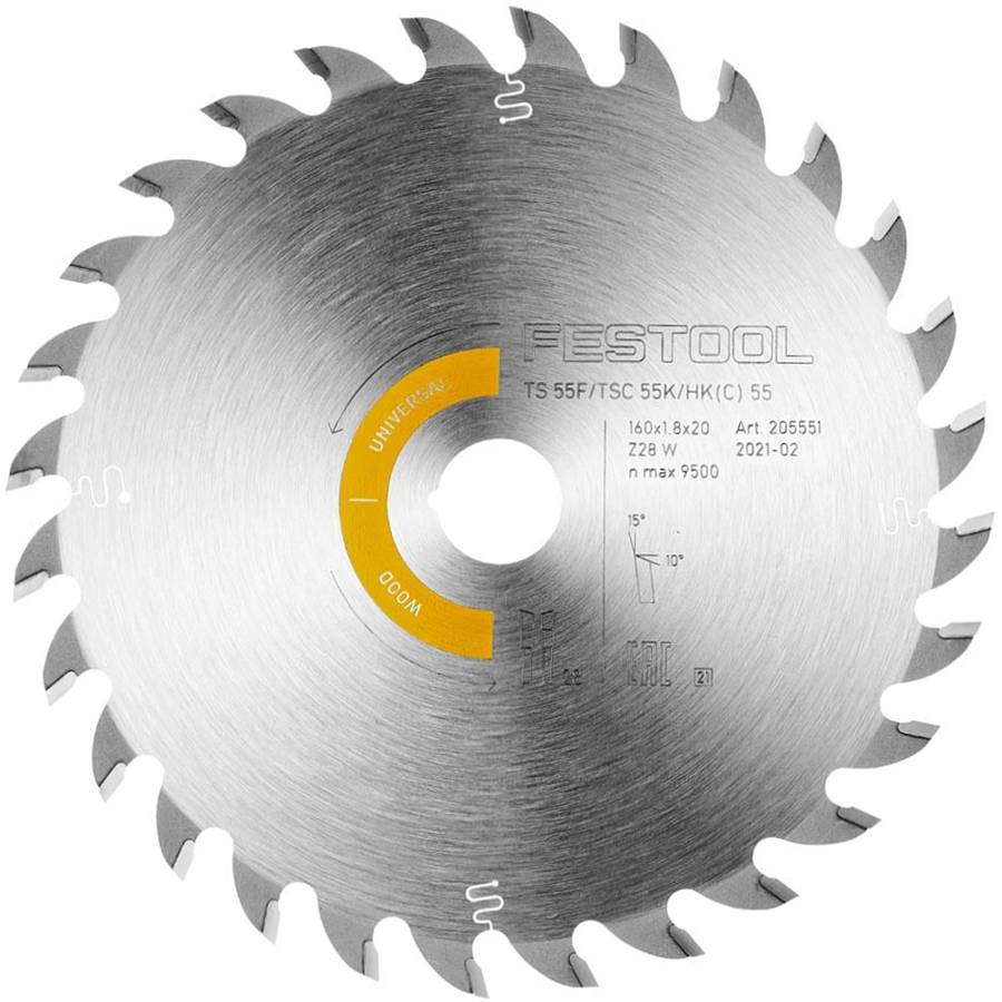 Festool Saw Blade Wood Universal Hw 160X1,8X20 W