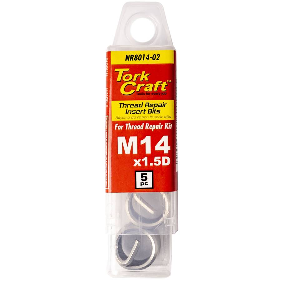 Tork Craft Thread Repair Kit M14 X 1.5D Replacement Inserts 5Pce