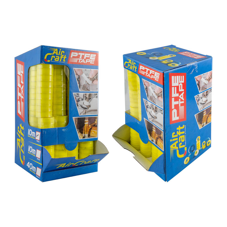 Aircraft Ptfe Tape 12Mmx0.075Mmx10M In Display Box X300