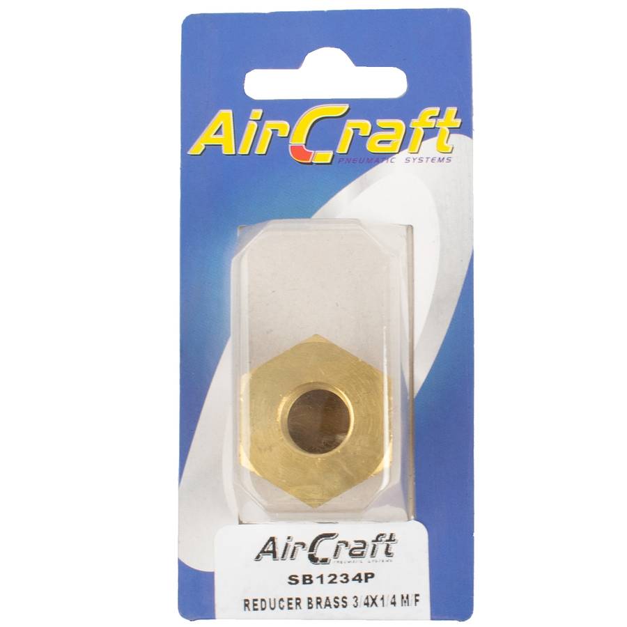 Aircraft Reducer Brass 3/4X1/4 M/F Conical 1Pc Pack