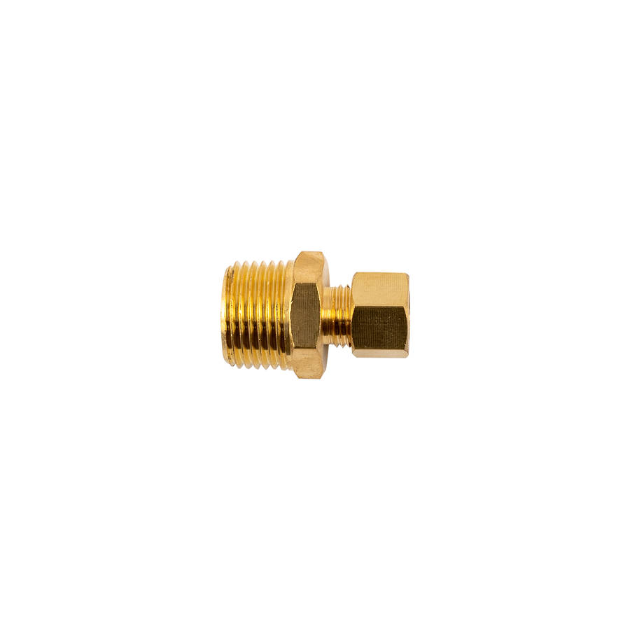 Aircraft Brass Conical Str. 1/4' Tube X 3/8' M