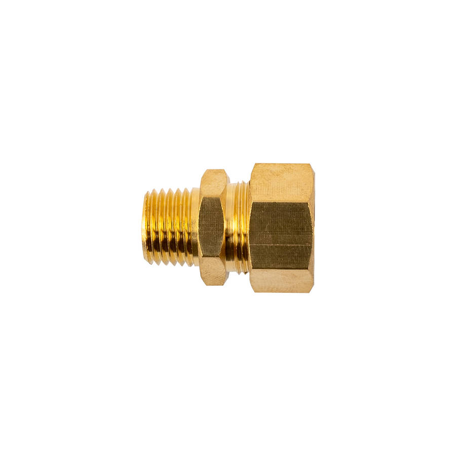 Aircraft Brass Conical Str. 1/2' Tube X 1/4' M
