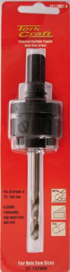 Tork Craft Mandrel Tct Hole Saw 7/16 32 - 152Mm