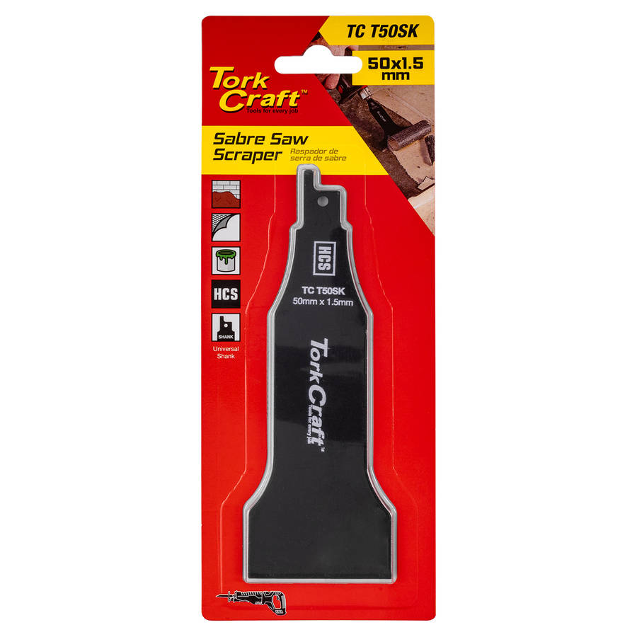 Tork Craft Sabre Saw Scraper Hcs 50Mm X 1.5Mm
