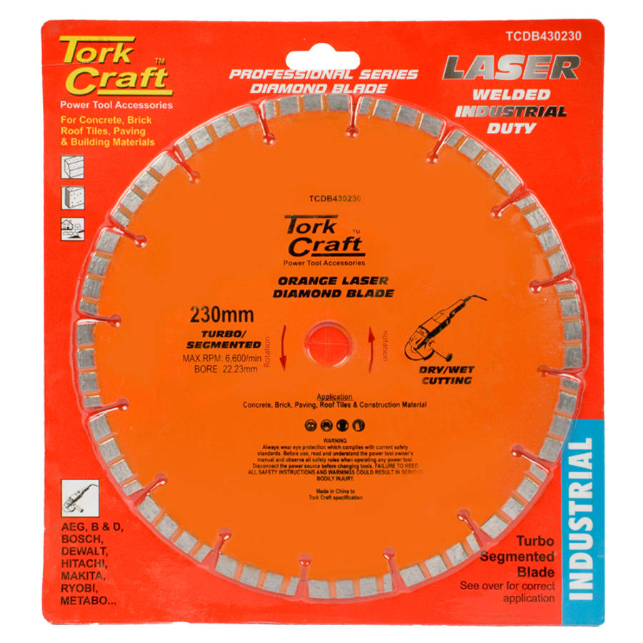 Tork Craft Diamond Blade 230X22.22 Turbo/Segm.Laser