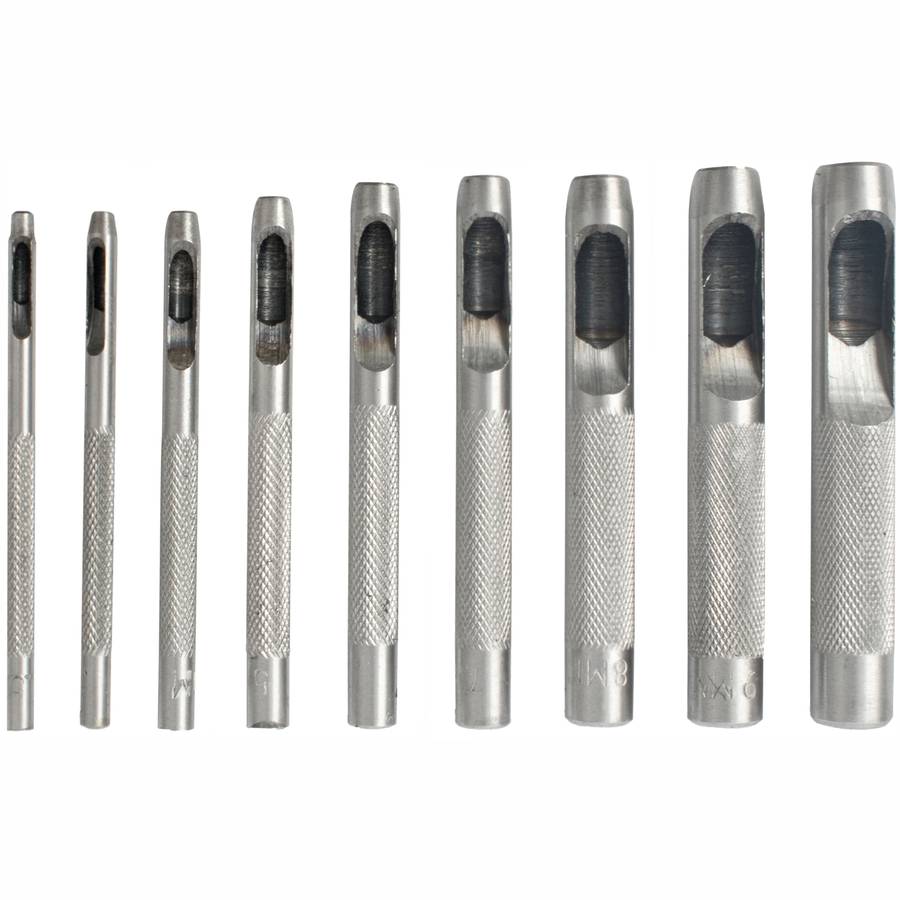 Tork Craft Hollow Punch Set 9Pc 2.5-10Mm Carb. Steel