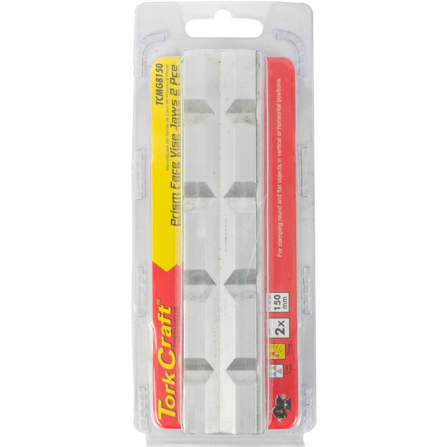 Tork Craft Vice Jaws Magnetic Alum. 150Mm X 32Mm 2Pc Prism Face